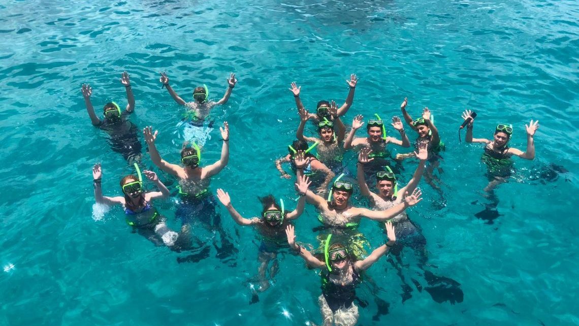 teen snorkeling in Puerto Rico